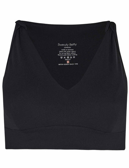 Sweaty Betty Power Contour Plunge Bra - Blackimage6- The Sports Edit