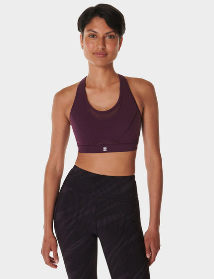 Sweaty Betty Power Icon Running Bra - Midnight Cherry Purpleimage1- The Sports Edit