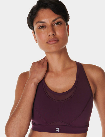 Sweaty Betty Power Icon Running Bra - Midnight Cherry Purpleimage3- The Sports Edit