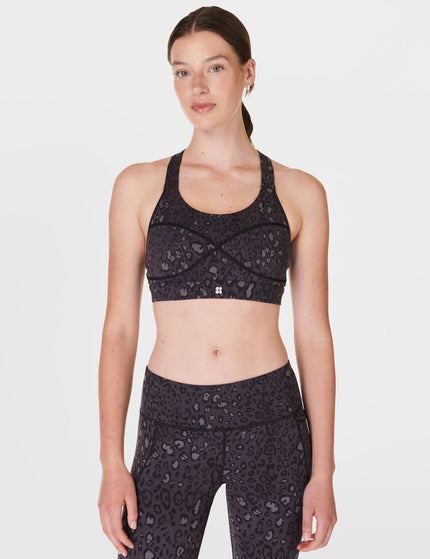 Sweaty Betty Power Medium Support Sports Bra - Black Luxe Leopard Printimage1- The Sports Edit