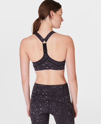 Power Medium Support Sports Bra - Black Luxe Leopard Print