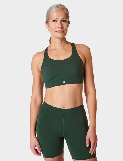 Sweaty Betty Power Medium Support Sports Bra - Trek Greenimage1- The Sports Edit