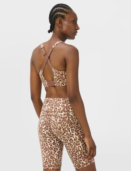 Sweaty Betty Power Pulse Bra - Beige Ink Leopard Printimages2- The Sports Edit
