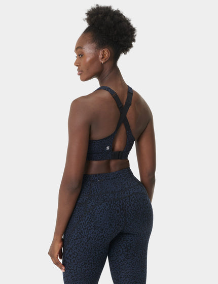 Sweaty Betty Power Pulse Bra - Blue Halftone Leopard Printimages2- The Sports Edit