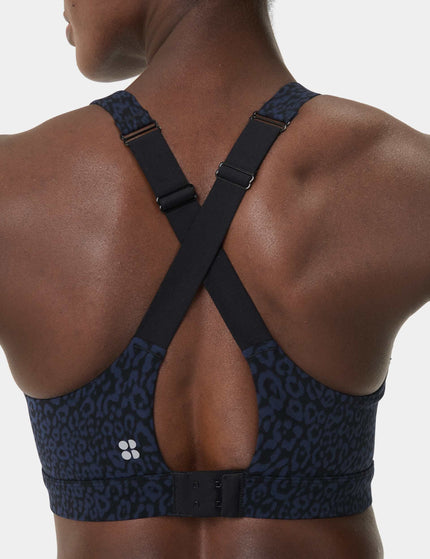 Sweaty Betty Power Pulse Bra - Blue Halftone Leopard Printimages4- The Sports Edit
