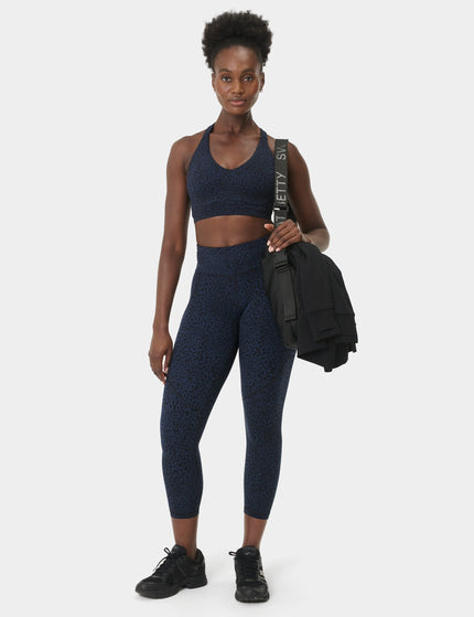 Sweaty Betty Power Pulse Bra - Blue Halftone Leopard Printimages6- The Sports Edit