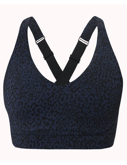 Sweaty Betty Power Pulse Bra - Blue Halftone Leopard Printimages8- The Sports Edit
