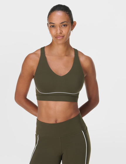 Sweaty Betty Power Pulse Bra - Nori Green/Whiteimage1- The Sports Edit