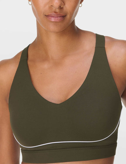 Sweaty Betty Power Pulse Bra - Nori Green/Whiteimage3- The Sports Edit