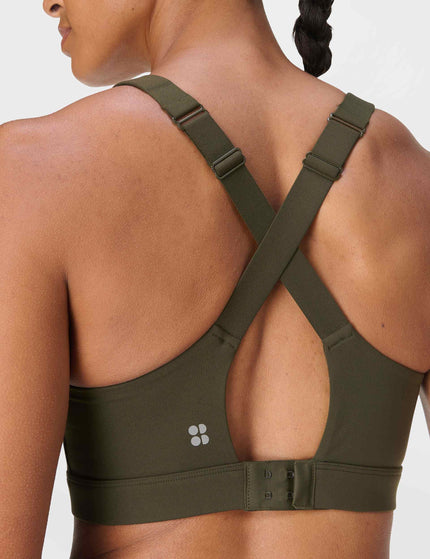 Sweaty Betty Power Pulse Bra - Nori Green/Whiteimage4- The Sports Edit