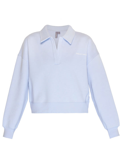 Sweaty Betty Powerhouse Collared Sweatshirt - Salt Blueimage6- The Sports Edit