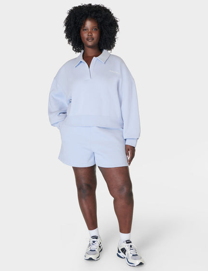 Sweaty Betty Powerhouse Collared Sweatshirt - Salt Blueimage5- The Sports Edit