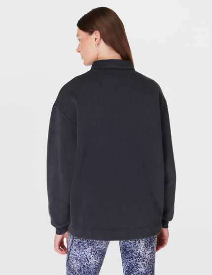 Sweaty Betty Powerhouse Henley Sweatshirt - Navy Blueimage2- The Sports Edit