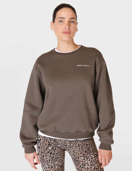 Sweaty Betty Powerhouse Sweatshirt - Dark Timber Brownimage1- The Sports Edit