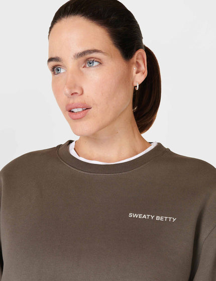 Sweaty Betty Powerhouse Sweatshirt - Dark Timber Brownimage3- The Sports Edit