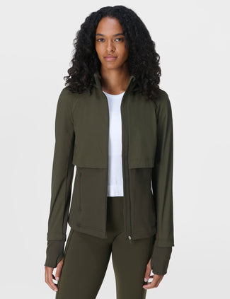 Pro Run Water Resistant Run Jacket - Nori Green