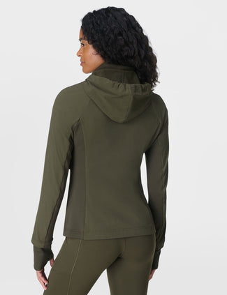 Pro Run Water Resistant Run Jacket - Nori Green