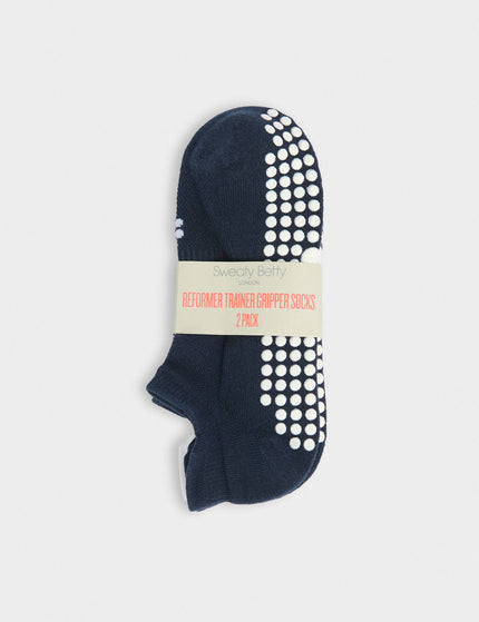 Sweaty Betty Reformer Trainer Gripper Socks 2 Pack - Navy Blue/Whiteimages2- The Sports Edit