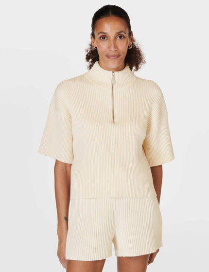 Sweaty Betty Retreat Rib Sweater - Studio Whiteimage1- The Sports Edit