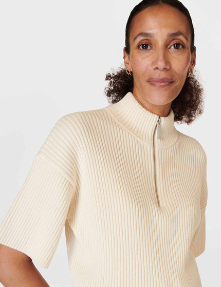 Sweaty Betty Retreat Rib Sweater - Studio Whiteimage3- The Sports Edit