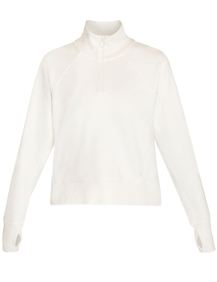 Sweaty Betty Revive Rib Half Zip Pullover - Lily Whiteimage8- The Sports Edit