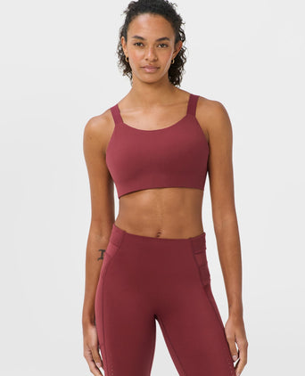 Runner's High Sports Bra - Merlot Red
