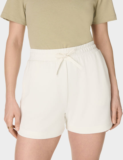 Sweaty Betty Sand Wash CloudWeight High Waisted Shorts - Coconut Creamimages1- The Sports Edit