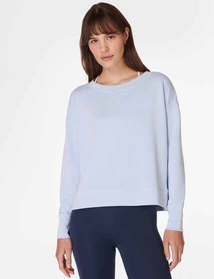 Sweaty Betty Sand Wash CloudWeight Pullover - Breeze Blueimage1- The Sports Edit