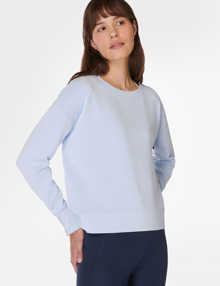 Sweaty Betty Sand Wash CloudWeight Pullover - Breeze Blueimage2- The Sports Edit