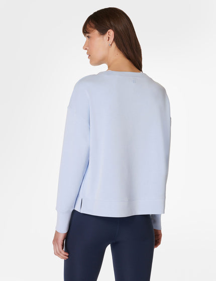 Sweaty Betty Sand Wash CloudWeight Pullover - Breeze Blueimage3- The Sports Edit