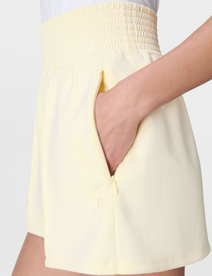 Sweaty Betty Sand Wash CloudWeight Shorts - Buttercream Yellowimage4- The Sports Edit