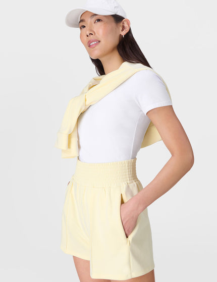 Sweaty Betty Sand Wash CloudWeight Shorts - Buttercream Yellowimage6- The Sports Edit