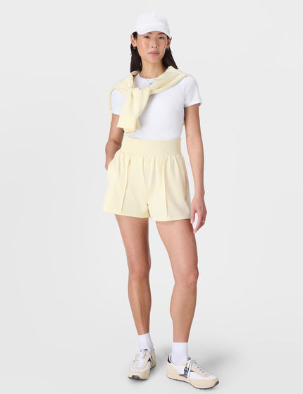 Sweaty Betty Sand Wash CloudWeight Shorts - Buttercream Yellowimage7- The Sports Edit