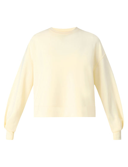 Sweaty Betty Sand Wash CloudWeight Sweatshirt - Buttercream Yellowimage6- The Sports Edit