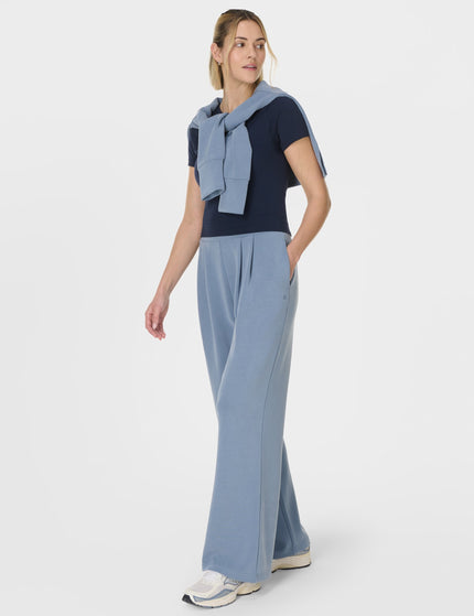 Sweaty Betty Sand Wash Wide Leg Trousers - Luxe Blueimages4- The Sports Edit