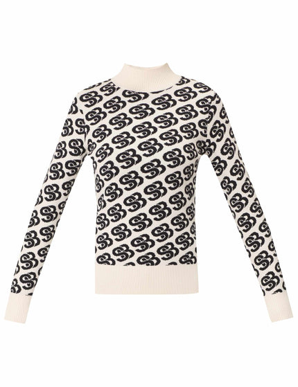 Sweaty Betty SB High Neck Ski Midlayer - White SB Jacquardimages8- The Sports Edit