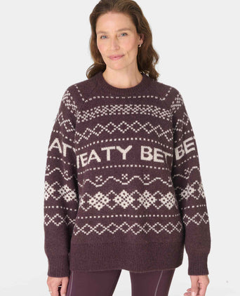 SB Jacquard Fairisle Sweater - Purple Sb Jacquard