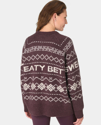 SB Jacquard Fairisle Sweater - Purple Sb Jacquard