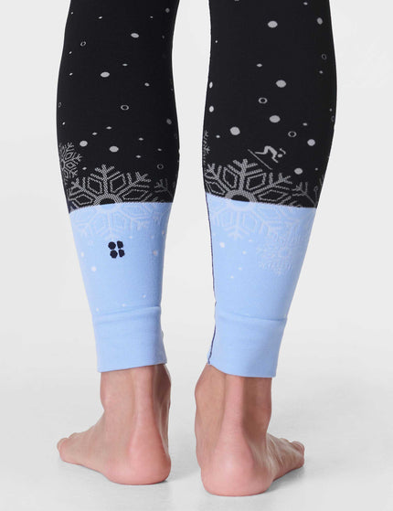 Sweaty Betty Snowflake Base Layer Legging - Blue Snowflake Jacquardimage4- The Sports Edit