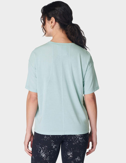 Sweaty Betty Soft Flow Studio T-Shirt - Muted Teal Blueimage2- The Sports Edit