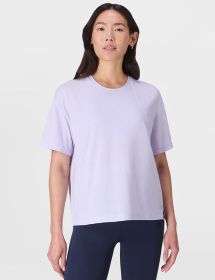 Sweaty Betty Soft Flow Studio T-Shirt - Heather Purpleimage1- The Sports Edit