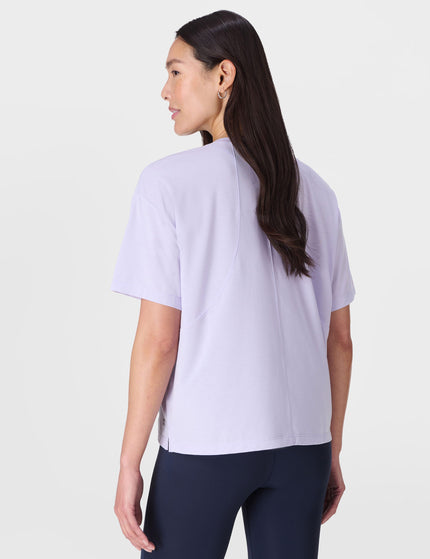 Sweaty Betty Soft Flow Studio T-Shirt - Heather Purpleimage2- The Sports Edit