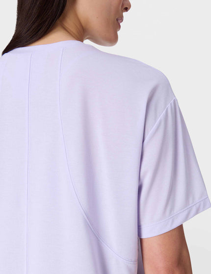 Sweaty Betty Soft Flow Studio T-Shirt - Heather Purpleimage3- The Sports Edit