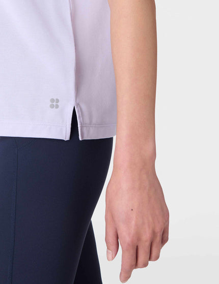Sweaty Betty Soft Flow Studio T-Shirt - Heather Purpleimage4- The Sports Edit