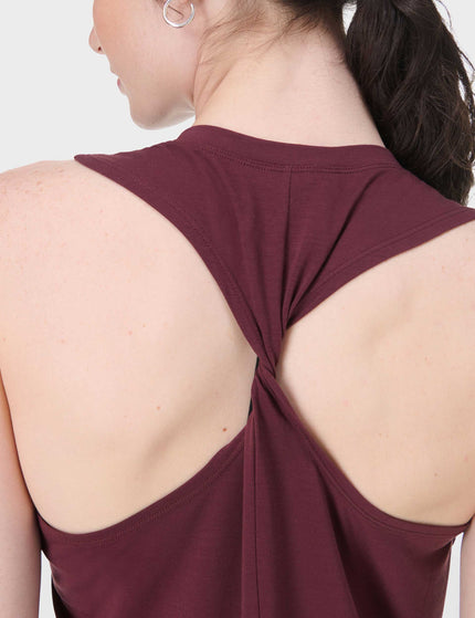 Sweaty Betty Soft Flow Studio Twist Back Vest - Garnet Redimage3- The Sports Edit