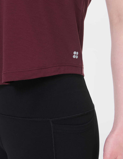 Sweaty Betty Soft Flow Studio Twist Back Vest - Garnet Redimage4- The Sports Edit