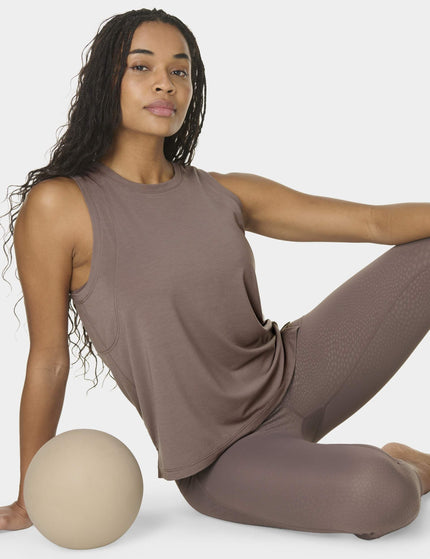 Sweaty Betty Soft Flow Studio Vest - Taupe Brownimages5- The Sports Edit