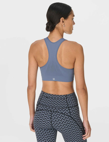 Sweaty Betty Stamina Seamless Sports Bra - Luxe Blueimages2- The Sports Edit