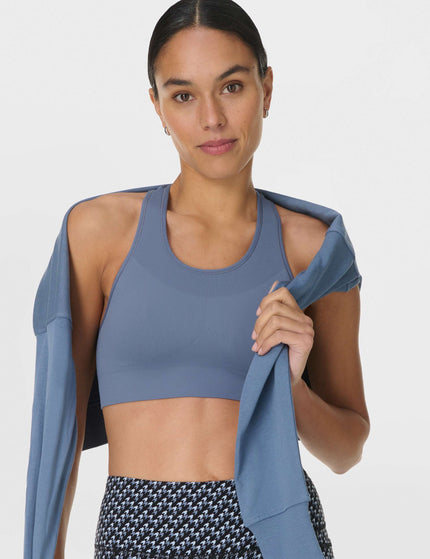Sweaty Betty Stamina Seamless Sports Bra - Luxe Blueimages4- The Sports Edit