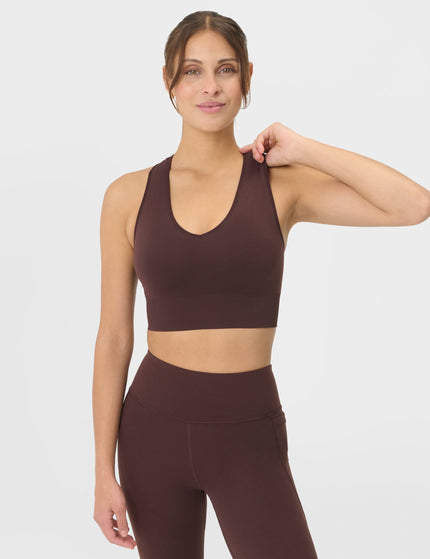 Sweaty Betty Stamina Soft Touch Voop Bra - Sable Brownimages1- The Sports Edit